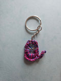 Bisexual pride crochet cat keyring