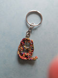 Rainbow pride crochet cat keyring