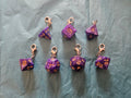 Purple polyhedral dice stitch markers
