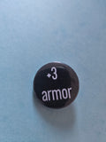 25mm "+3 armor" badge