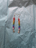 Rainbow star drop earrings
