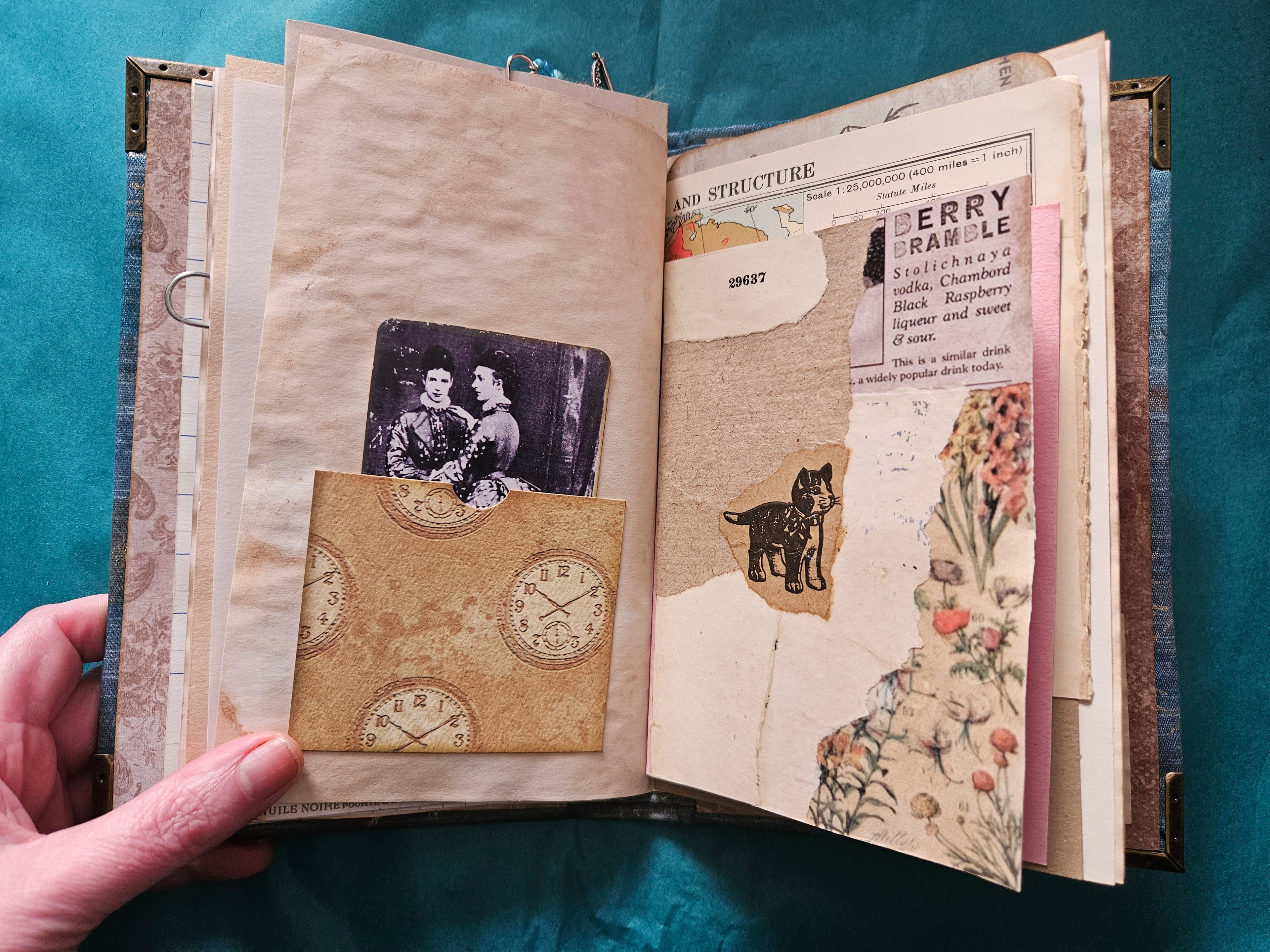 Blue junk journal